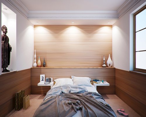 Clean and comfortable apartment interior designed for relaxed reading and focus